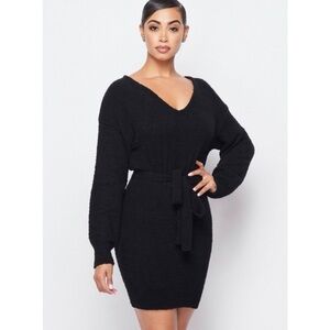 NEW! Fuzzy V-neck Dress!